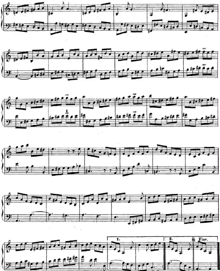 英国组曲No.2 巴赫 a小调  2nd Suite BWV 807