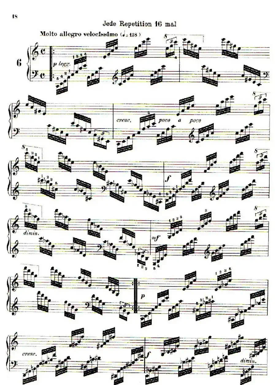 School of the Virtuoso Op.365（60首钢琴高级练习曲·6）
