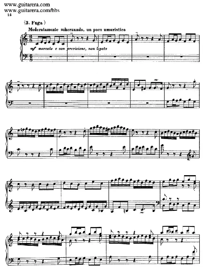 Toccata, Adagio and Fugue in C Major BWV 564 （C大调托卡塔、柔板和赋格）