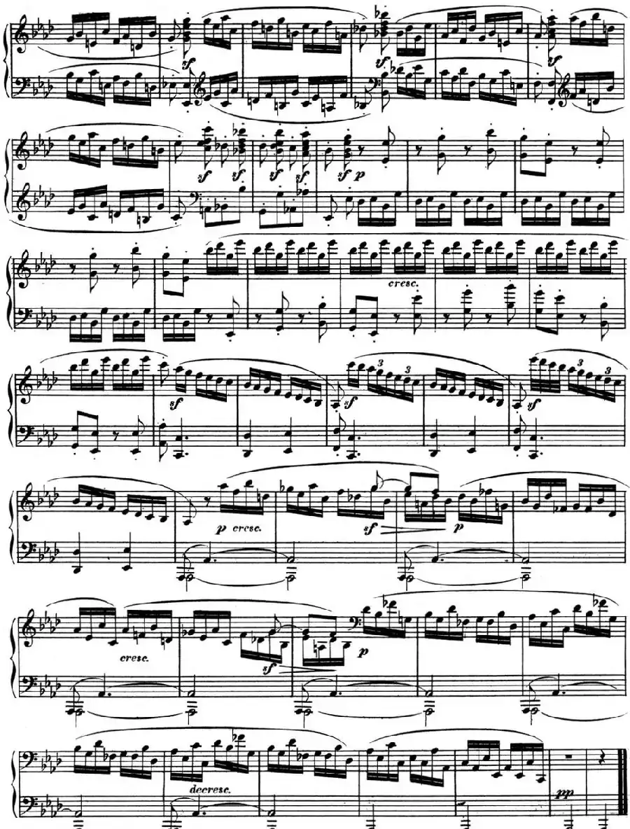 贝多芬钢琴奏鸣曲12 葬礼进行曲 降A大调 Op.26 A-flat major