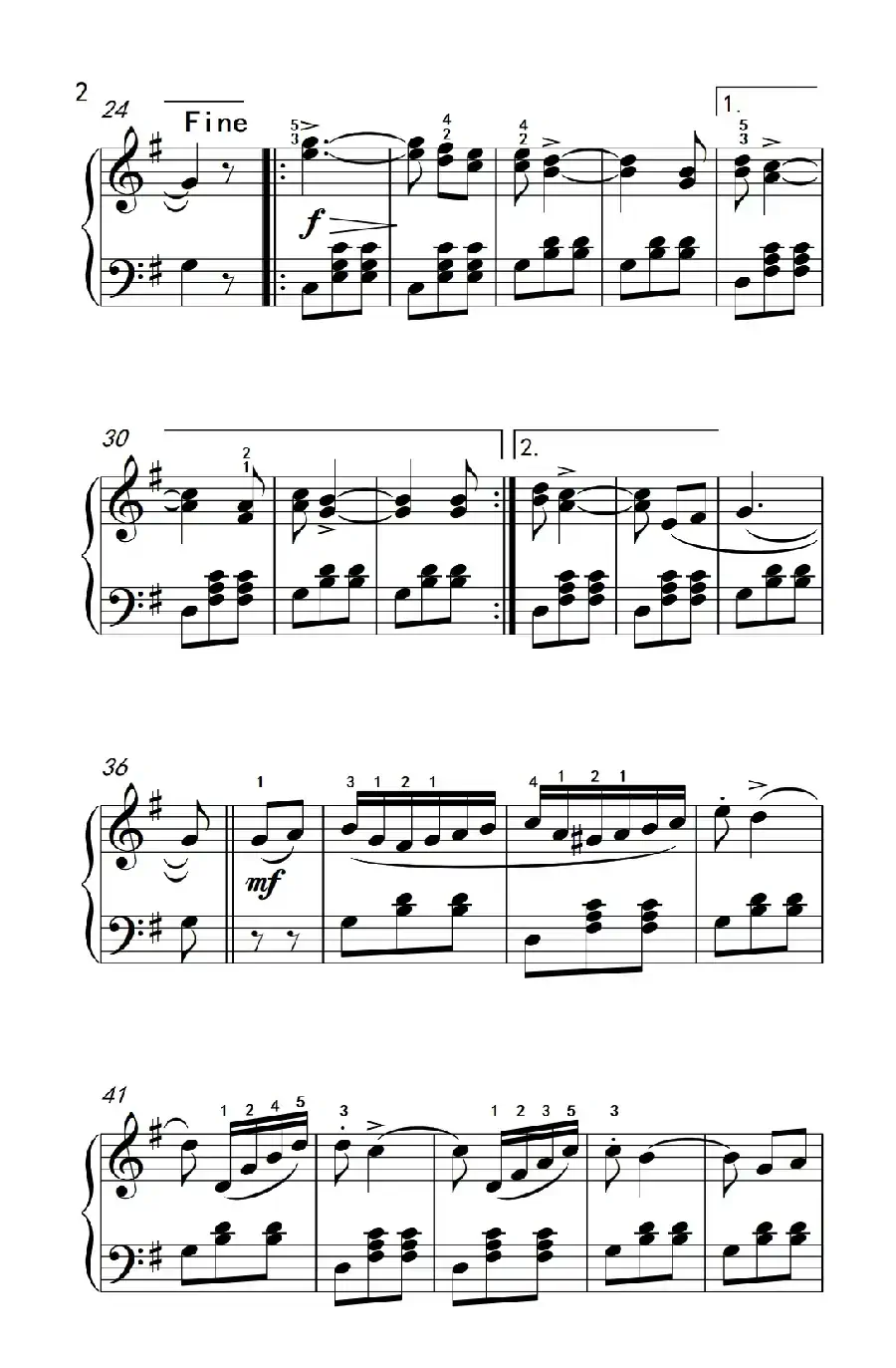 星光圆舞曲（老年大学 钢琴教程 2）