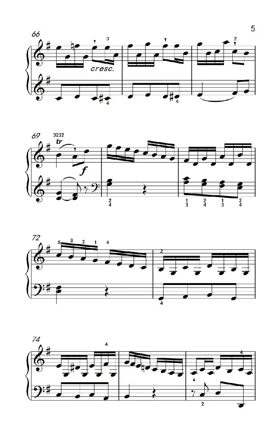 第六级 1.G大调奏鸣曲（中央音乐学院 钢琴（业余）考级教程 4-6级）