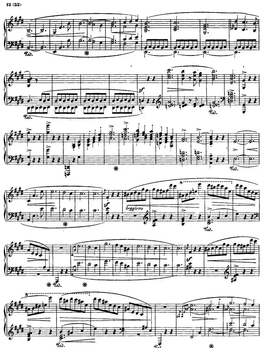 E大调钢琴谐谑曲Op.54（第四号）