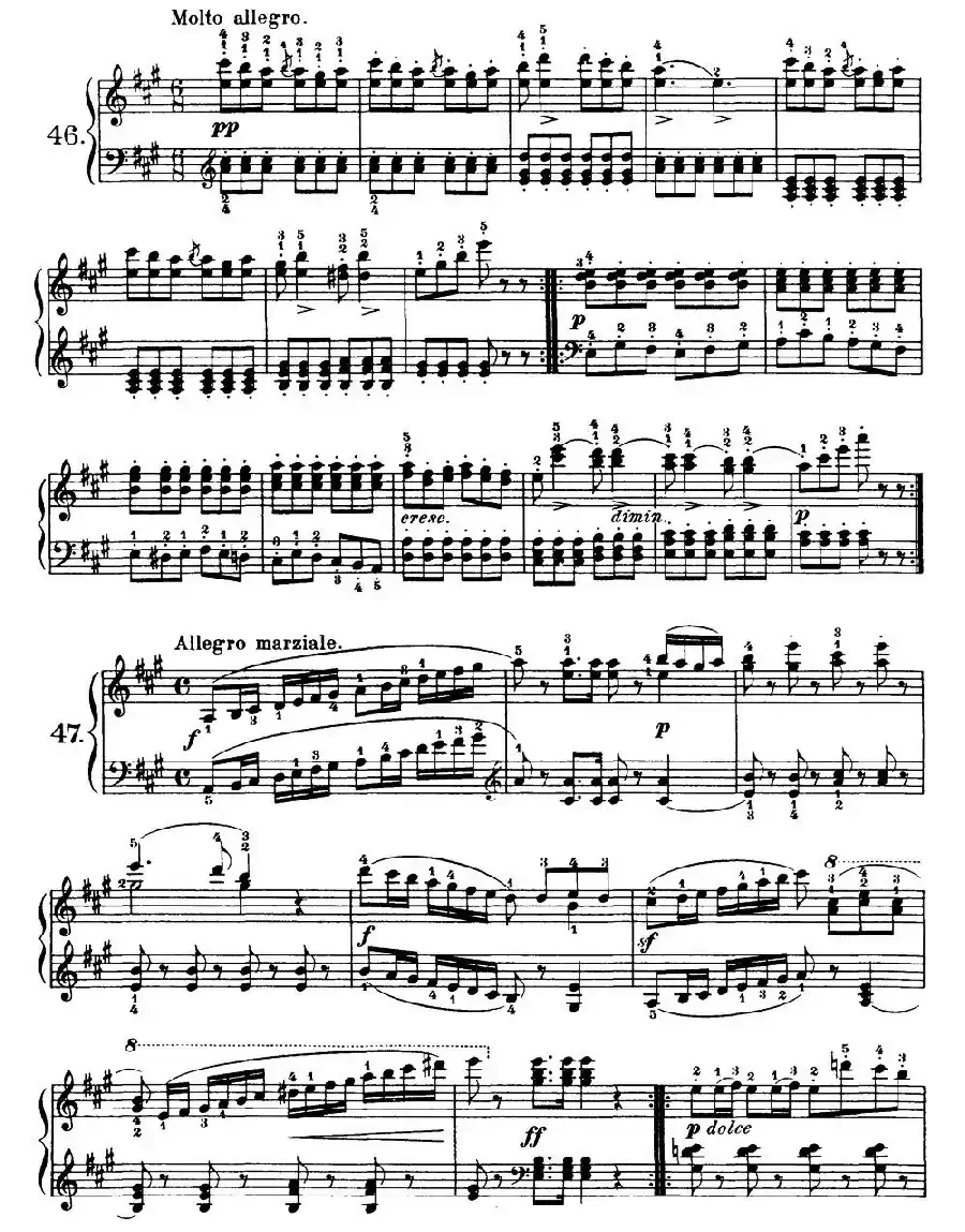 One Hundred and Ten Easy and Progressive Exercises Op.453（车尔尼110首简易练习曲 41——51）