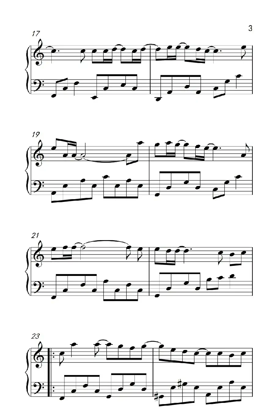 爱转角（《弹吧音教》制谱）