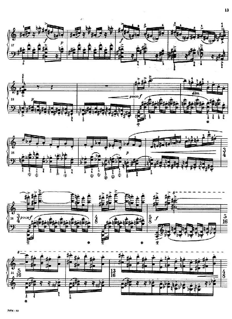 Two Studies（2首练习曲 2. 不过分的快板）