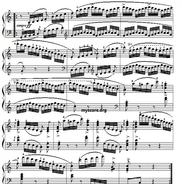 车尔尼（Czerny）849第16首曲谱及练习指导