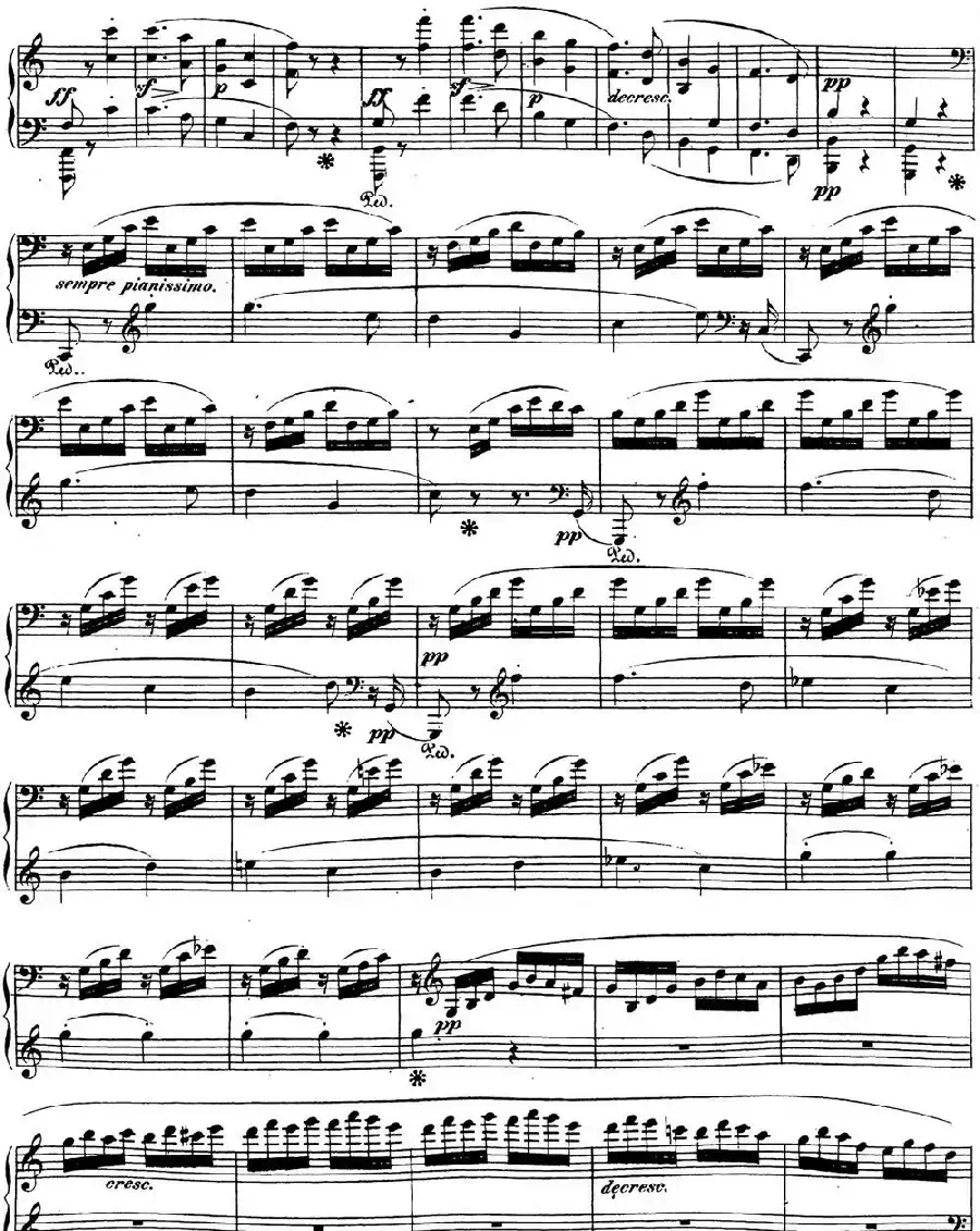 贝多芬钢琴奏鸣曲21 黎明(华尔斯坦) C大调 Op.53 C major