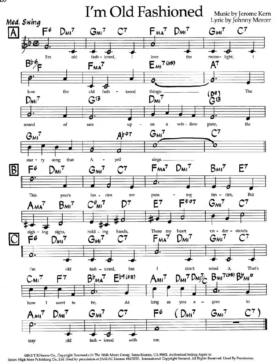 I'm Old Fashioned(爵士钢琴曲)