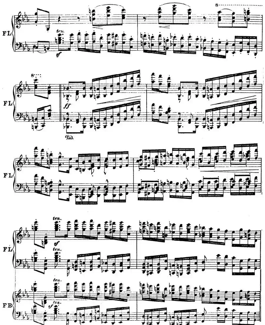 6首帕格尼尼大练习曲（Andantino capriccioso）
