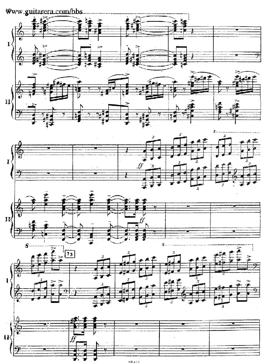 Rhapsody On A Theme Of Paganini Op.43（帕格尼尼主题狂想曲·双钢琴）（P61——87）