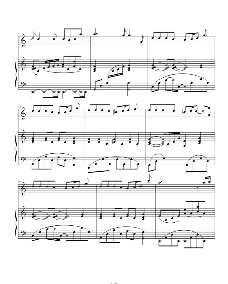 退后（钢琴伴奏谱、05895464记谱编配版）