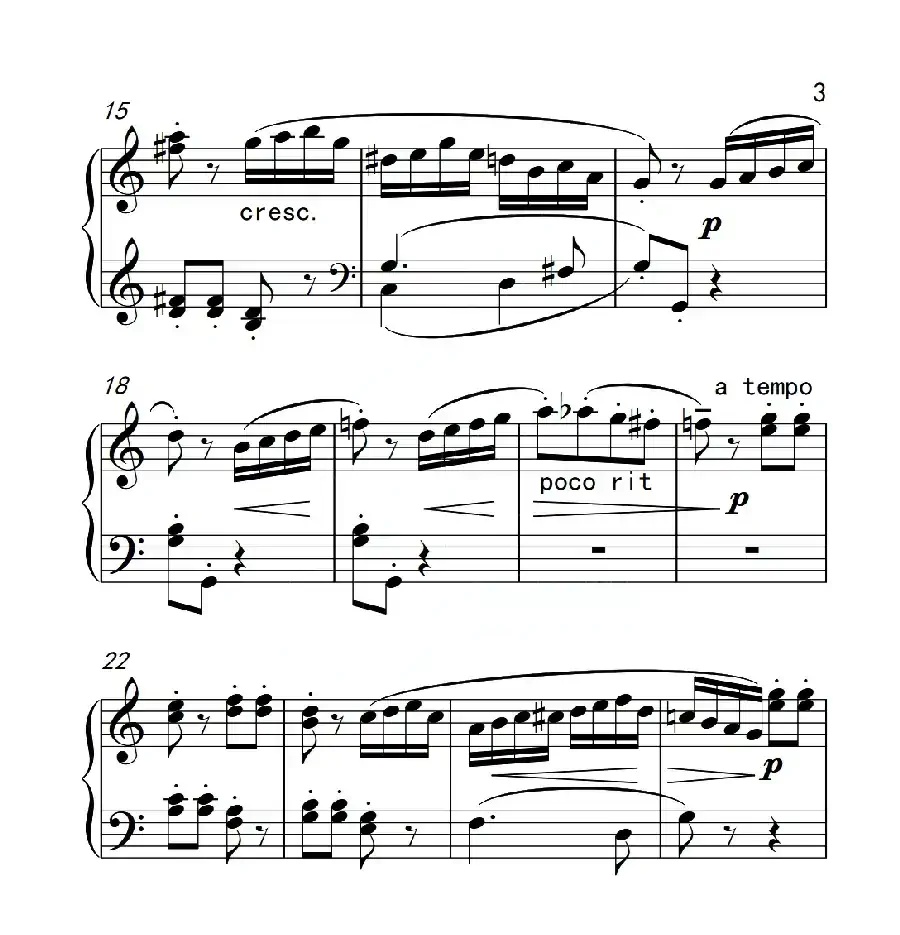 第六级B组 C大调奏鸣曲(中国音乐学院钢琴考级作品1~6级)