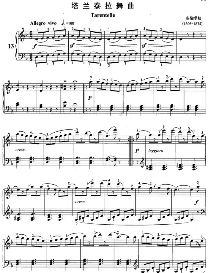 不可不弹的世界钢琴名曲：塔兰泰拉舞曲