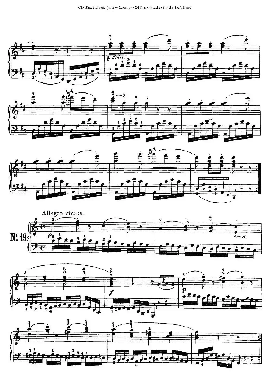 Czerny - 24 Piano Studie(17—24)(车尔尼 - 24首钢琴练习曲)