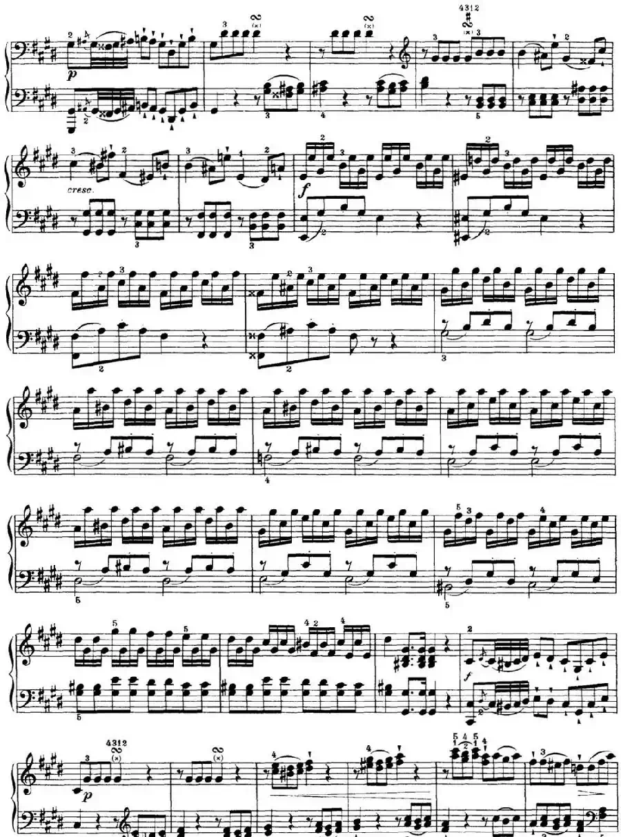 海顿 钢琴奏鸣曲 Hob XVI 36 in C-sharp minor