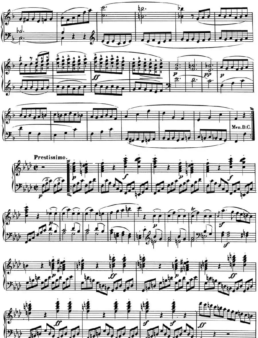 贝多芬钢琴奏鸣曲01 f小调 Op.2 No.1 F minor