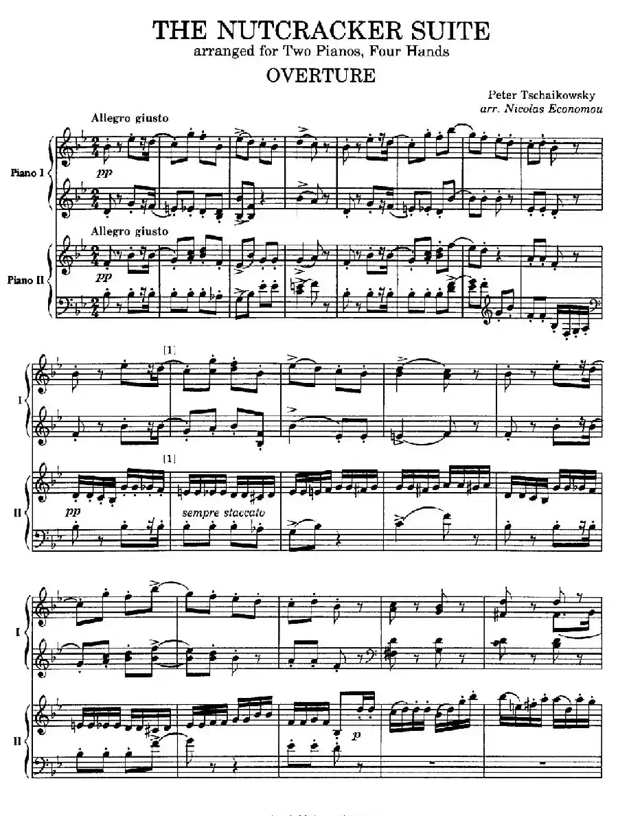 Nutcracker Op.71 芭蕾舞剧《胡桃夹子》（改编双钢琴版·第一部分）
