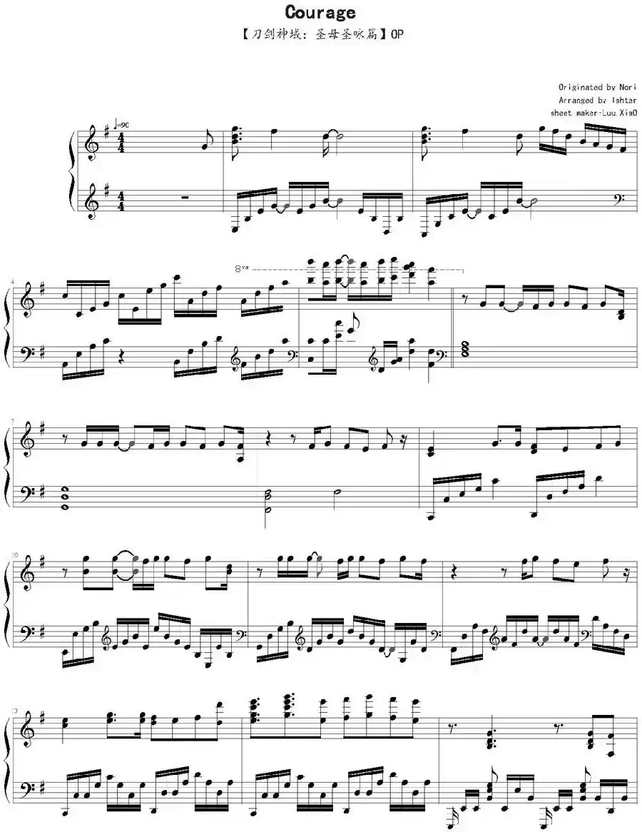 Courage(《刀剑神域:圣母圣咏篇》OP)