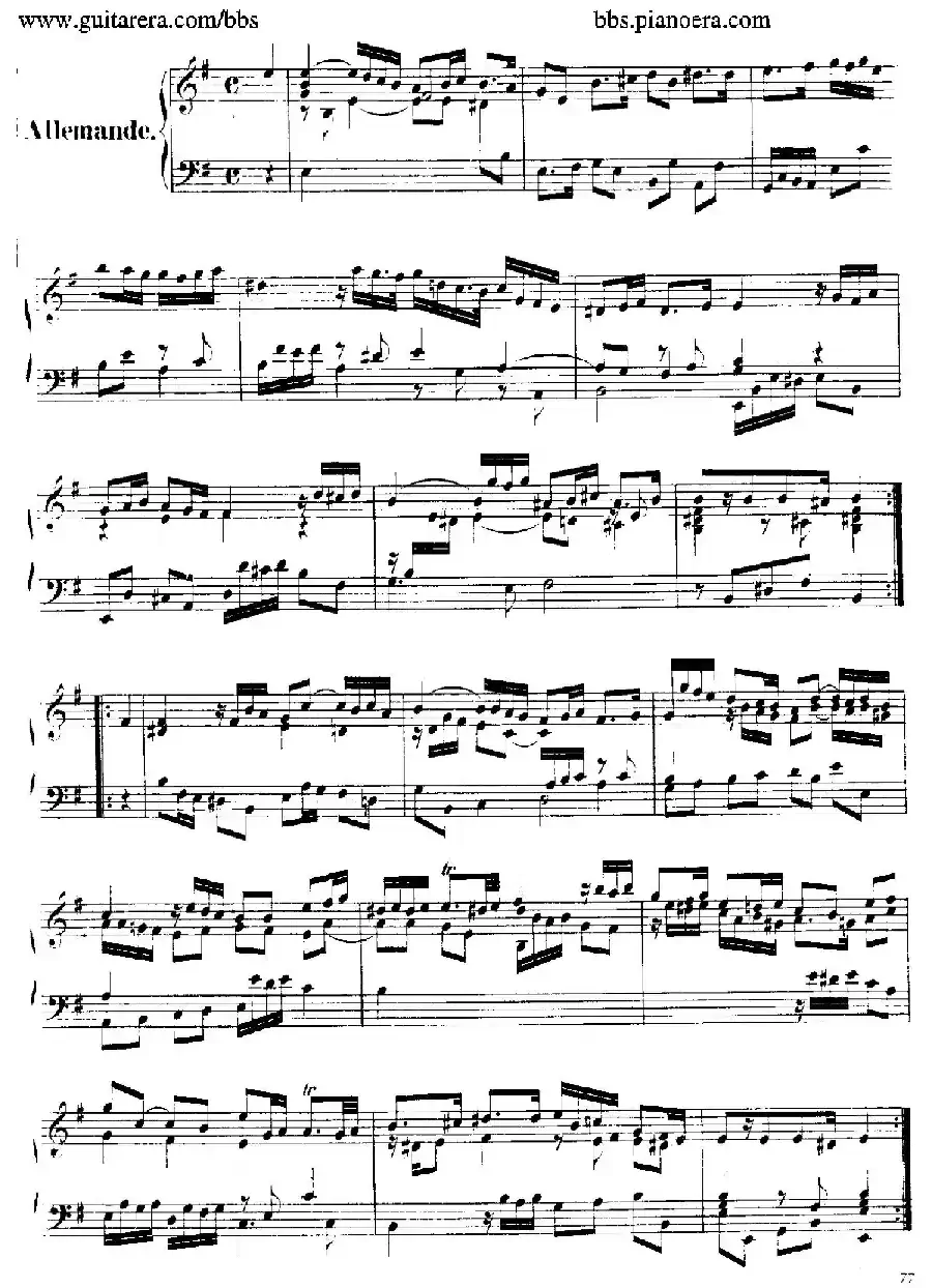 Suite No.4 in e Minor HWV 429（e小调第四组曲）