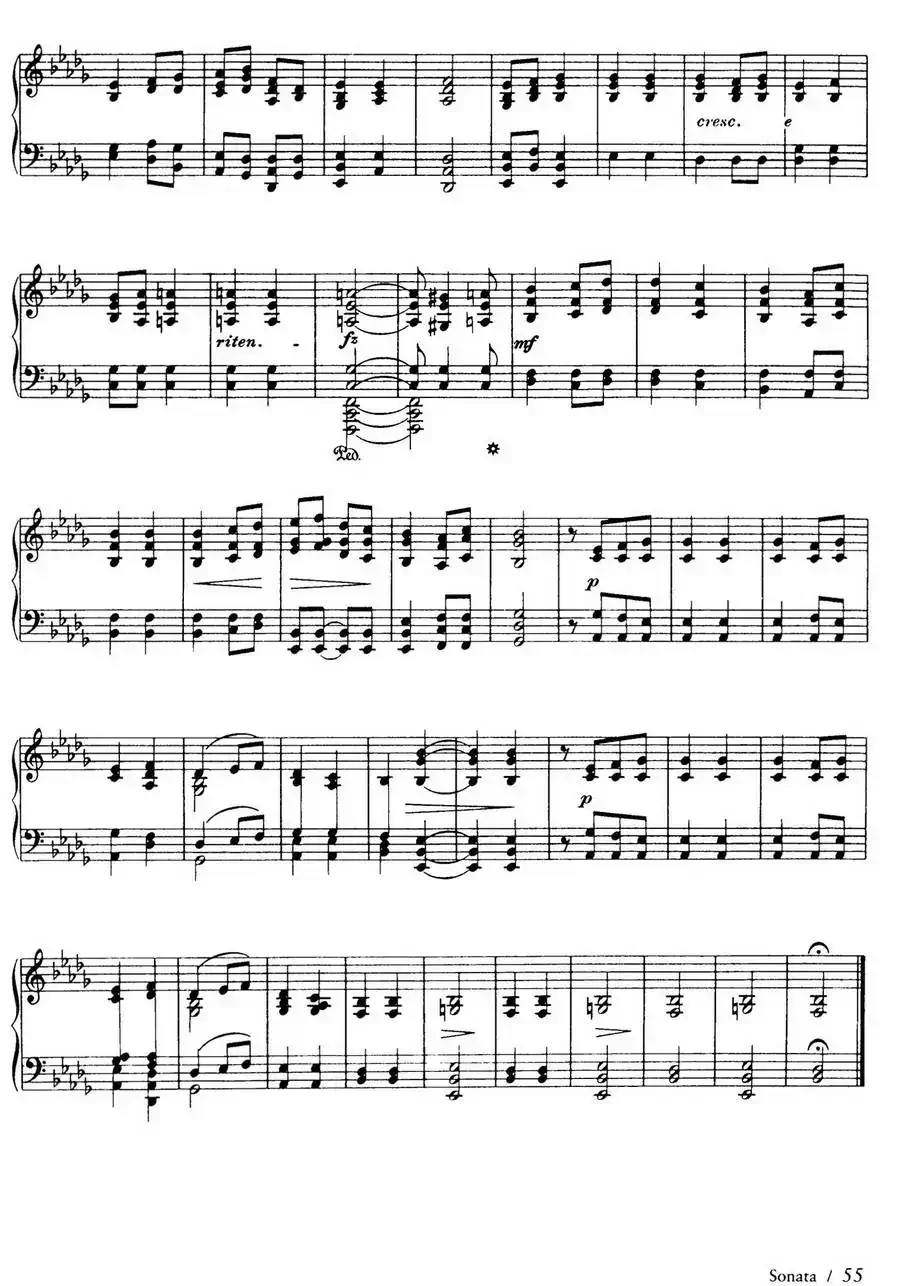 Piano Sonata in F Maj Op·12（F大调钢琴奏鸣曲·第二乐章）