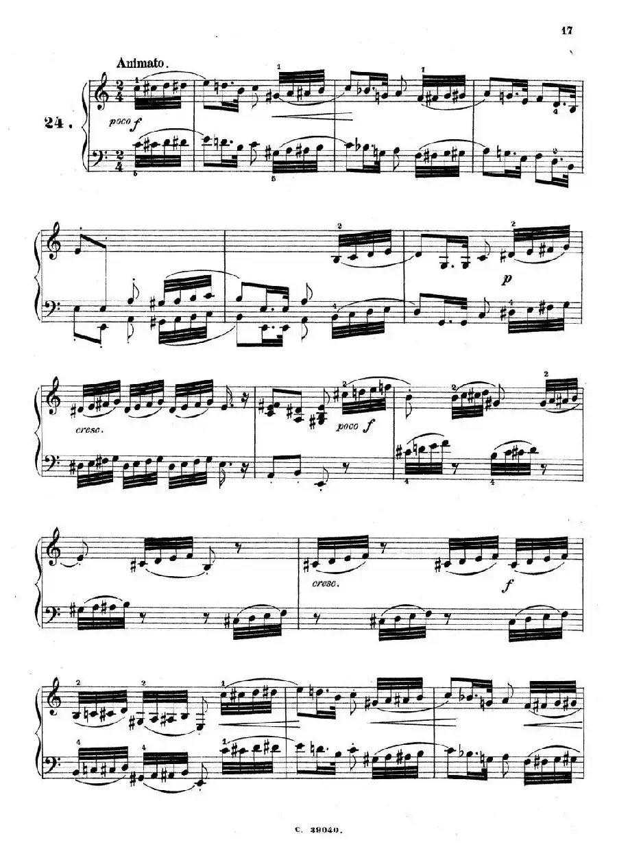 36 Etudes Rhythmiques et Melodiques Op.105（36首节奏与旋律练习曲 20—25）