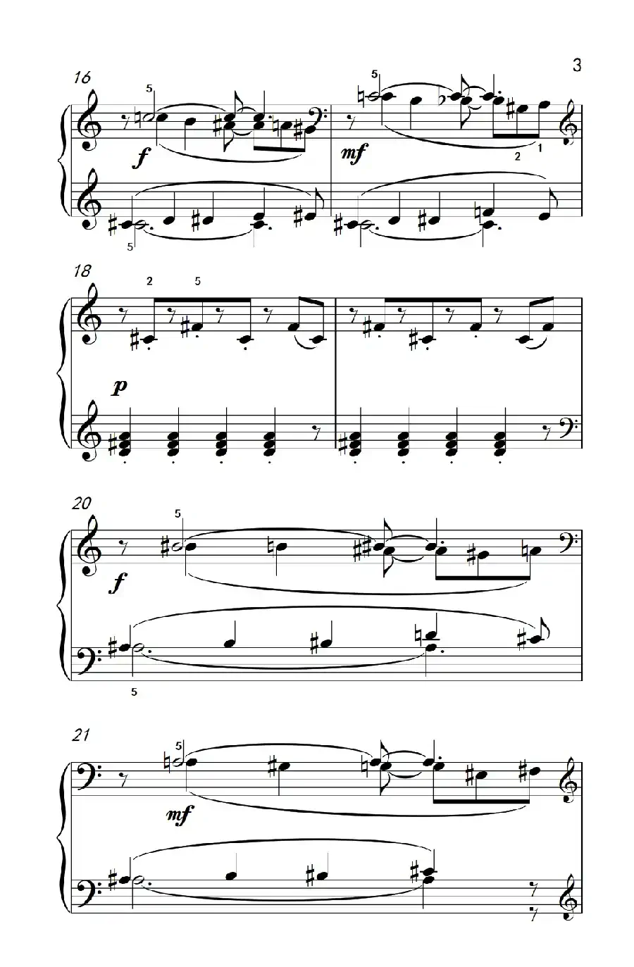 六首保加利亚节奏舞曲 第五首（巴托克 小宇宙 钢琴教程 6）