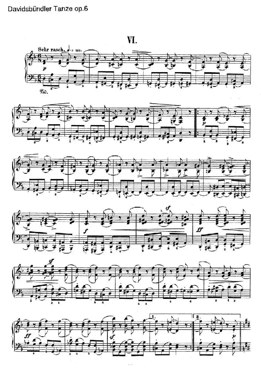 Davidsbundler Tanze Op.6（大卫同盟舞曲）