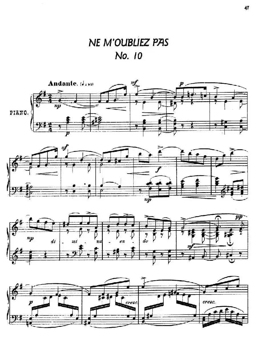 24 Characteristic Pieces Op.36（24首性格小品·10）