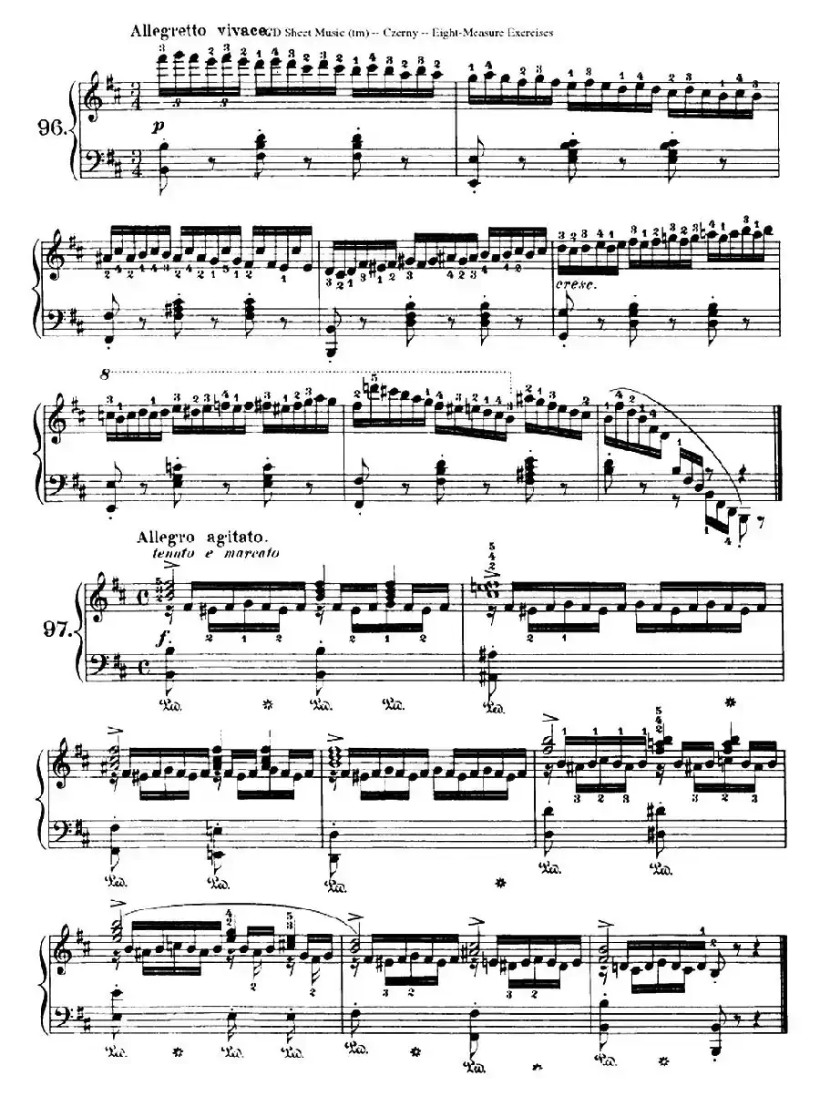 160 Eight- Measure Exercises.Op.821（车尔尼160首钢琴八小节练习曲（88——103））