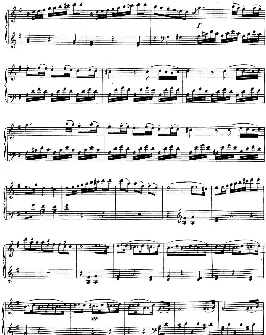 贝多芬钢琴奏鸣曲20 G大调 Op.49 No.2 G major