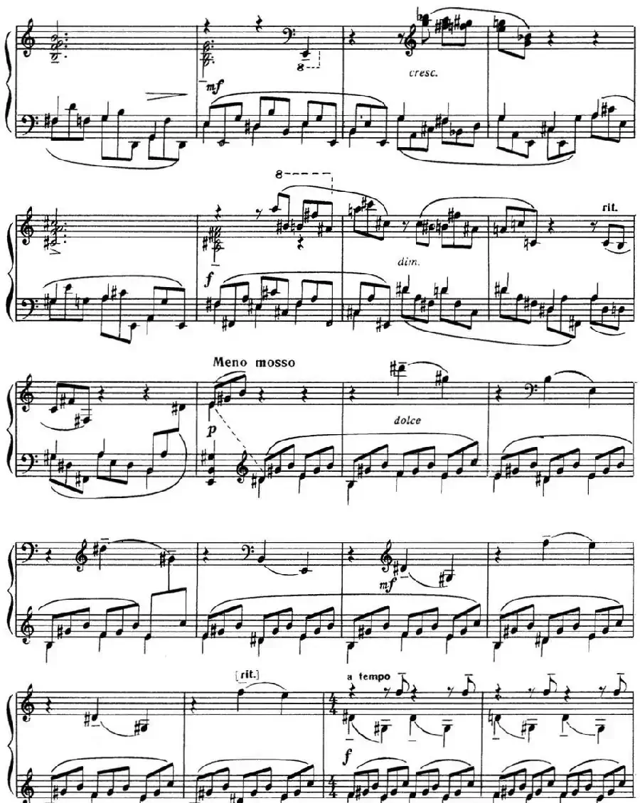 拉赫玛尼诺夫 音画练习曲10或11 Etudes tableaux Op.39 No.2