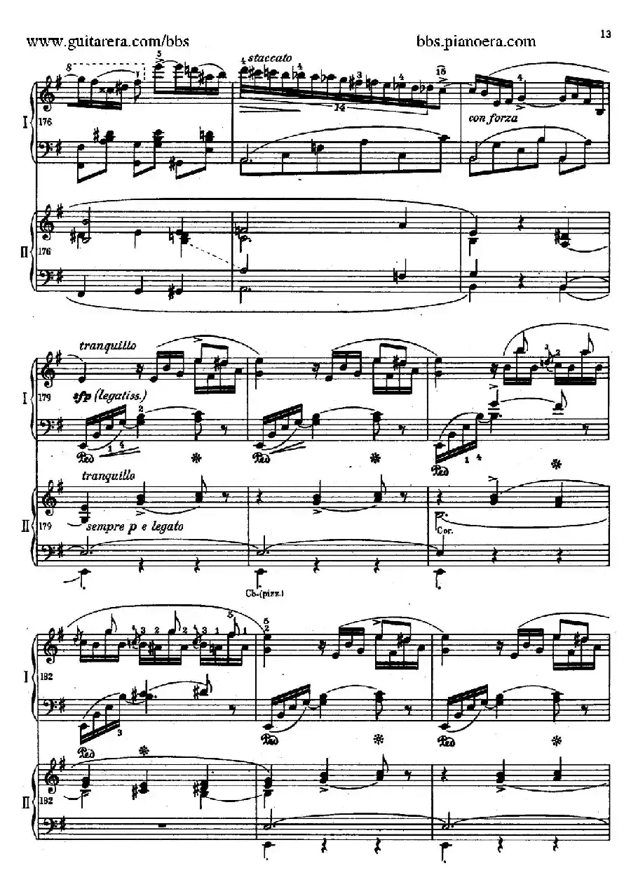 e小调第一钢琴协奏曲 Op.11（双钢琴版·第一乐章）