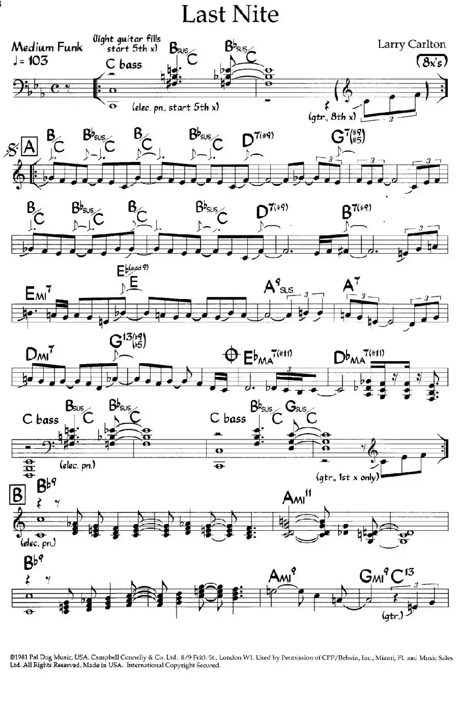 Last Nite（爵士钢琴曲）