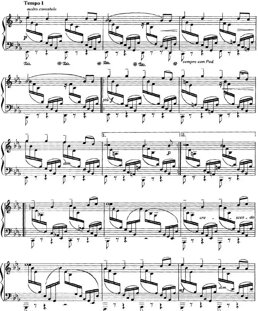 柴可夫斯基18首钢琴小品Op.72（17.Passe lointain）