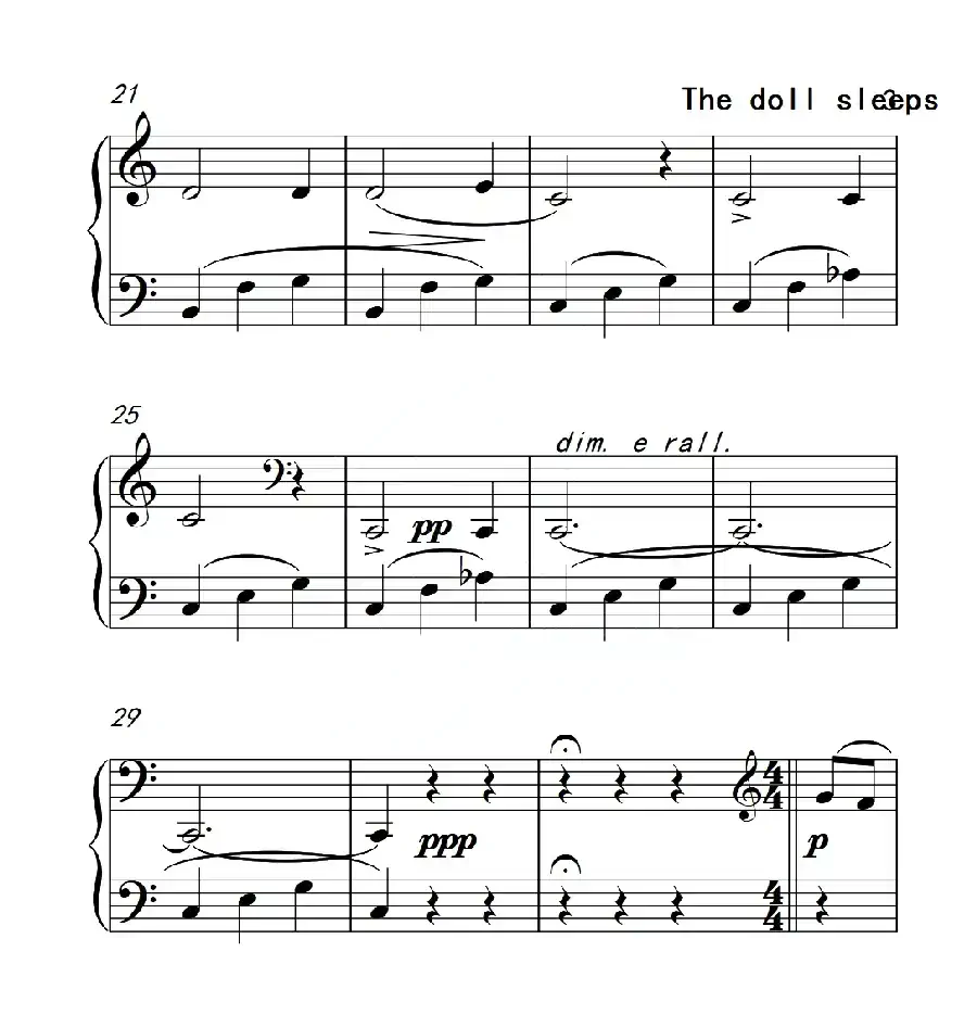 第四级B组 洋娃娃的梦(中国音乐学院钢琴考级作品1~6级)