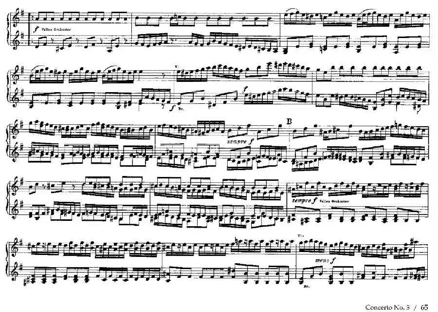 Brandenburg Concerto No.3 in G Major BWV.1048（G大调第三勃兰登堡协奏曲·四手联弹版）