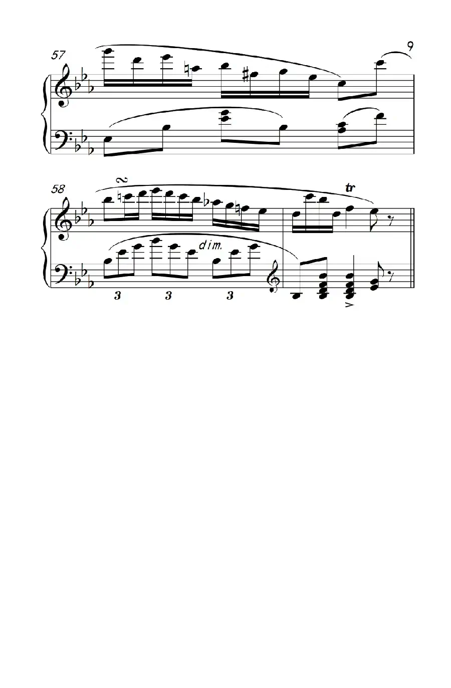 第八级3.♭A大调波兰舞曲（中央音乐学院 钢琴（业余）考级教程 7-9级）