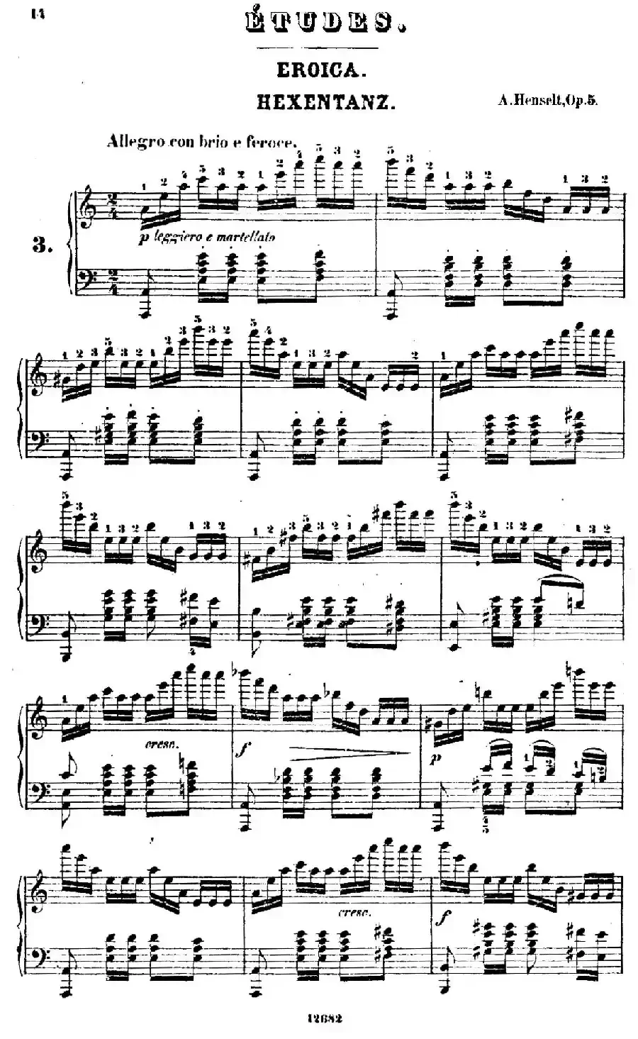 Douze Etudes de Salon Op.5（12首沙龙练习曲·3）