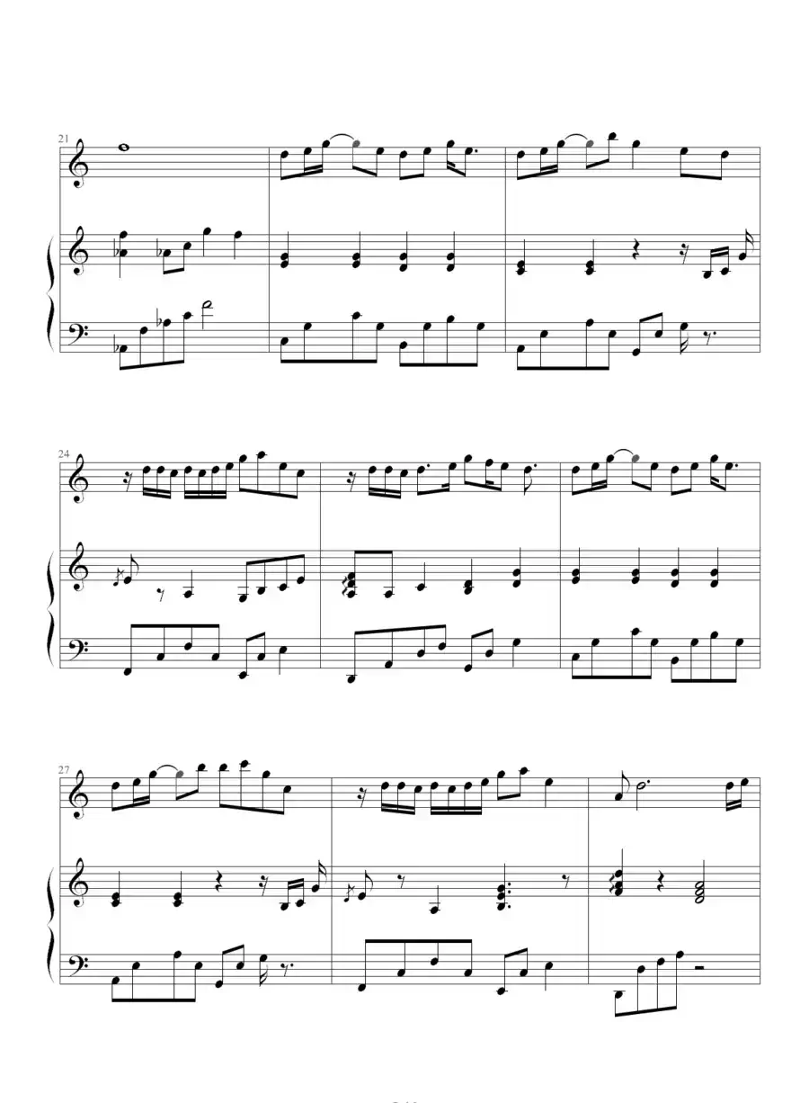 隐形人（钢琴伴奏谱）