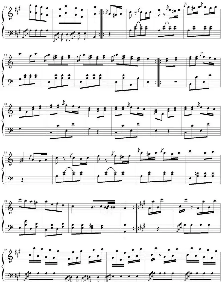 土耳其进行曲（奏鸣曲K.331 第三乐章）