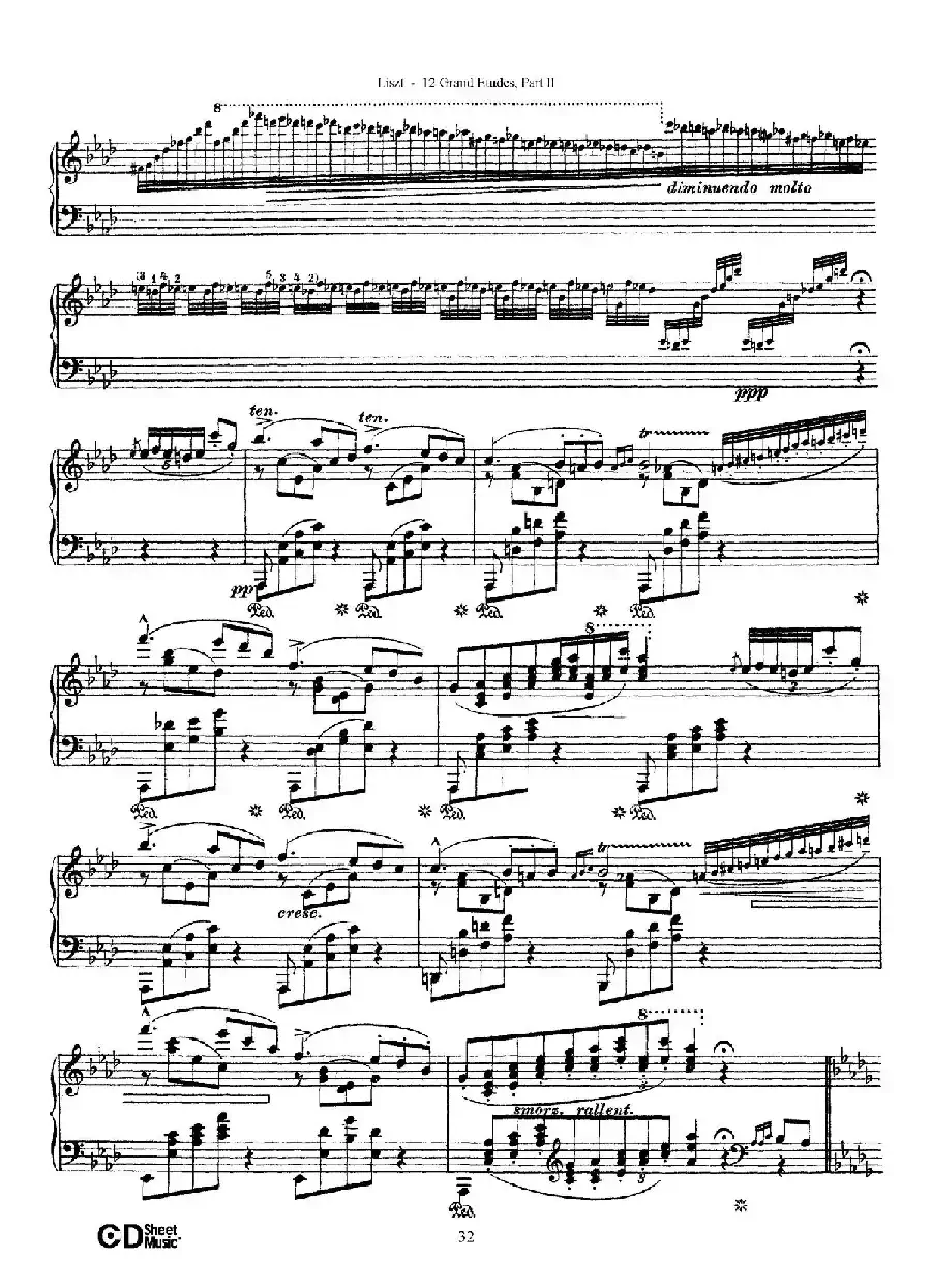 12 Grand Etudes S.137（12首华丽的练习曲·9）