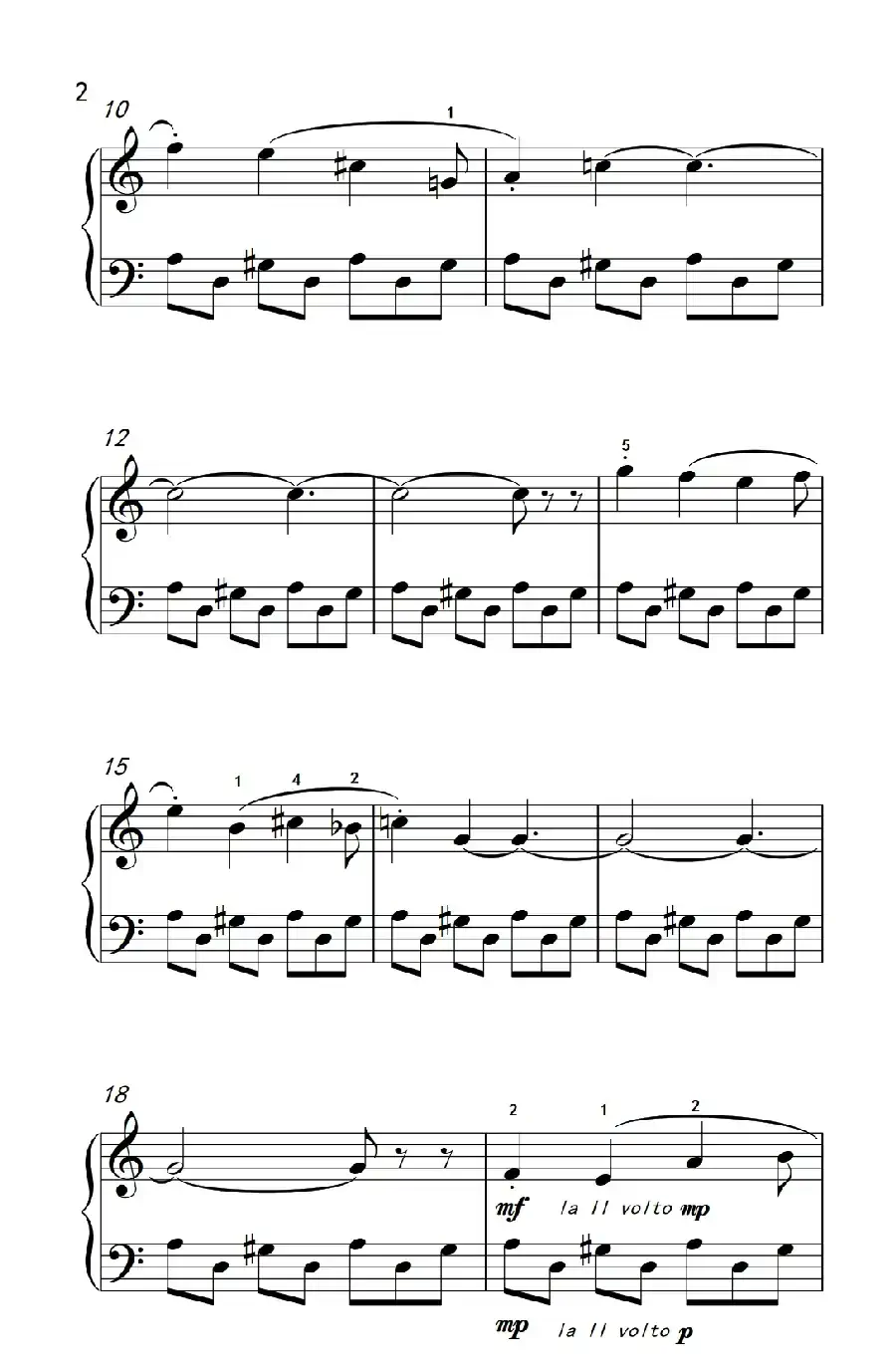 保加利亚节奏（一）（巴托克 小宇宙 钢琴教程 4）