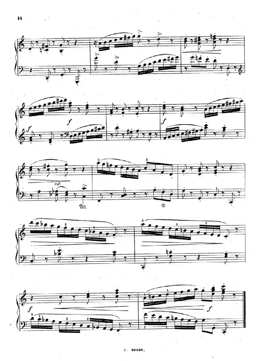 36 Etudes Rhythmiques et Melodiques Op.105（36首节奏与旋律练习曲 20—25）