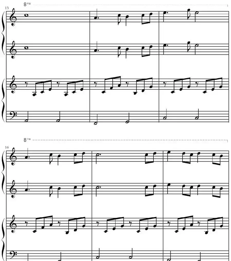 星月神话(四手联弹)