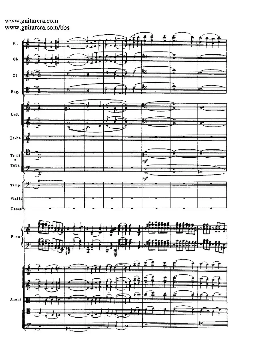c小调第二钢琴协奏曲 Op.18（第三乐章总谱P25——37）