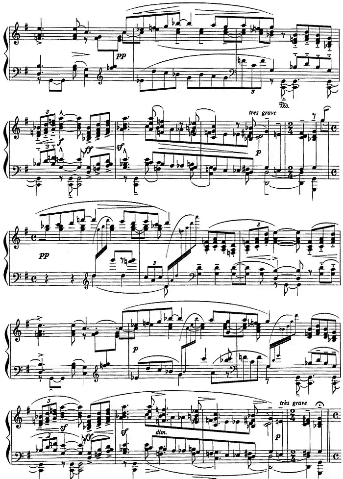 现代钢琴曲：13、帕凡舞曲