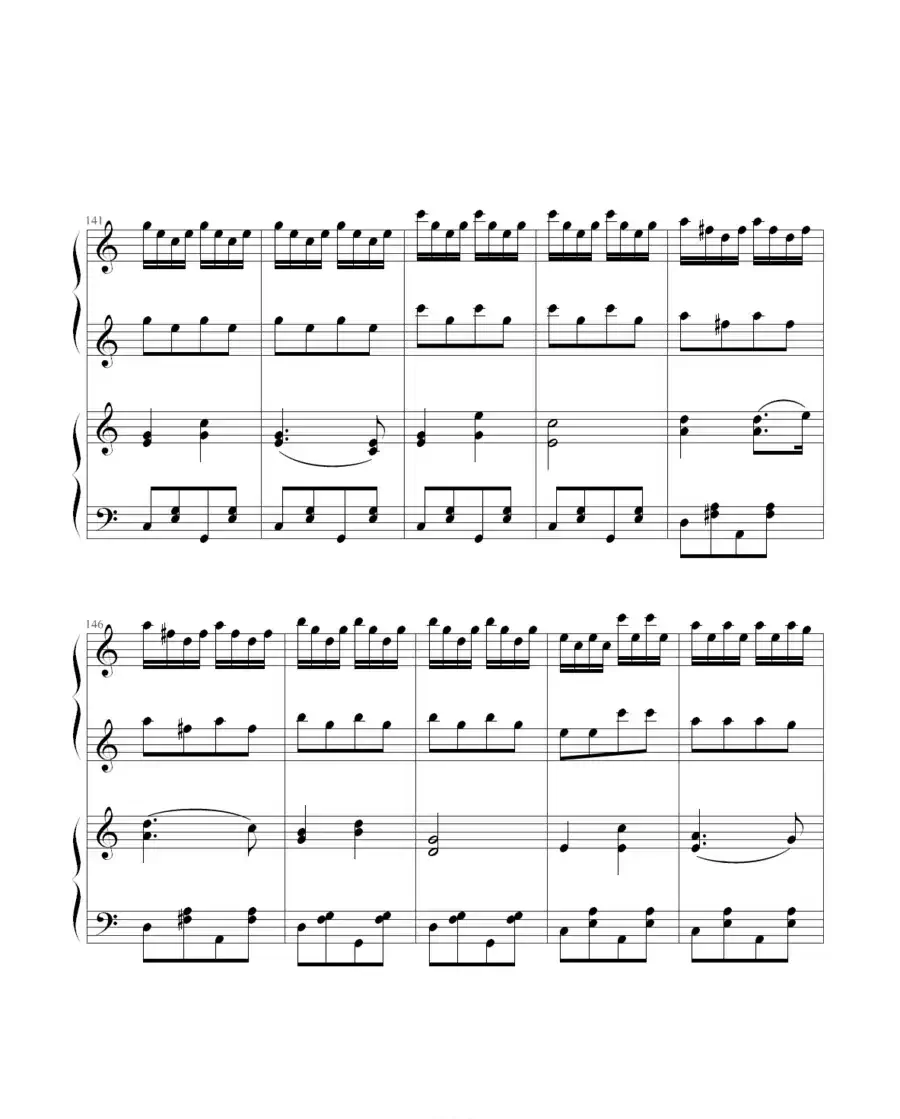 小松树(四手联弹)