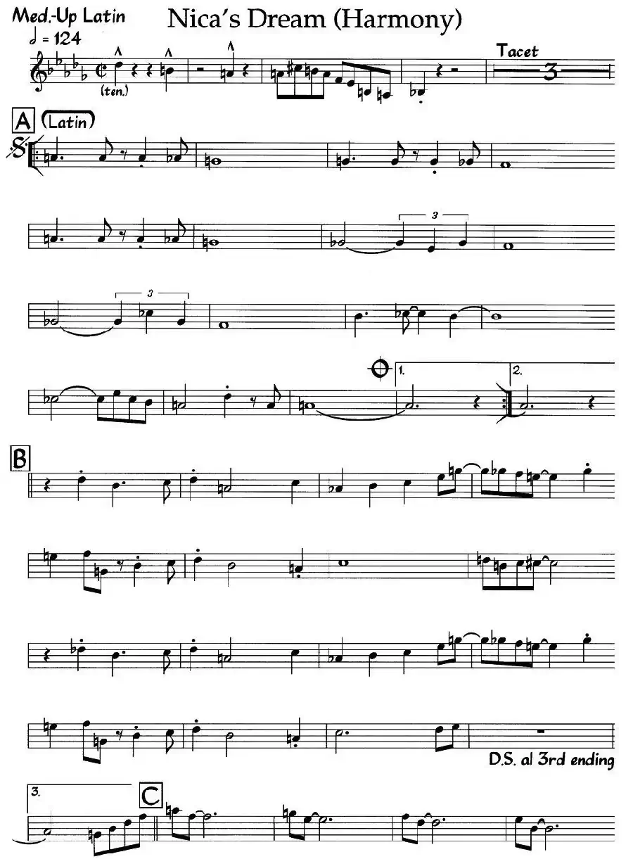 Nica's Dream(Harmony)（爵士钢琴曲）