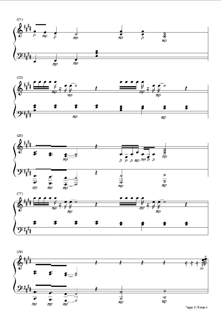 阳光的味道（潘月剑词 王龙曲、钢琴伴奏谱）